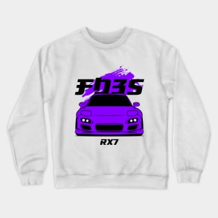 Front purple rx7 fd3s Crewneck Sweatshirt